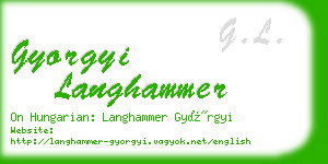 gyorgyi langhammer business card